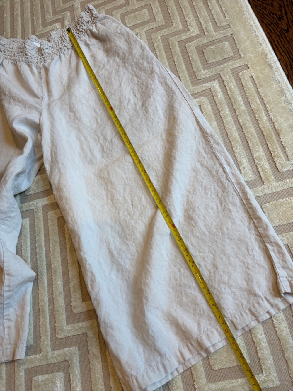 Anthropologie Somerset cropped beige linen pants - Picture 6 of 7